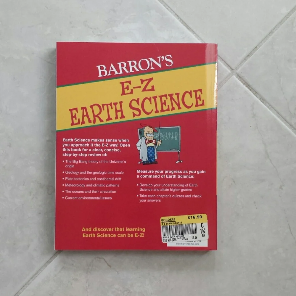 Unused Barron E-Z Earth Science Clep Book
